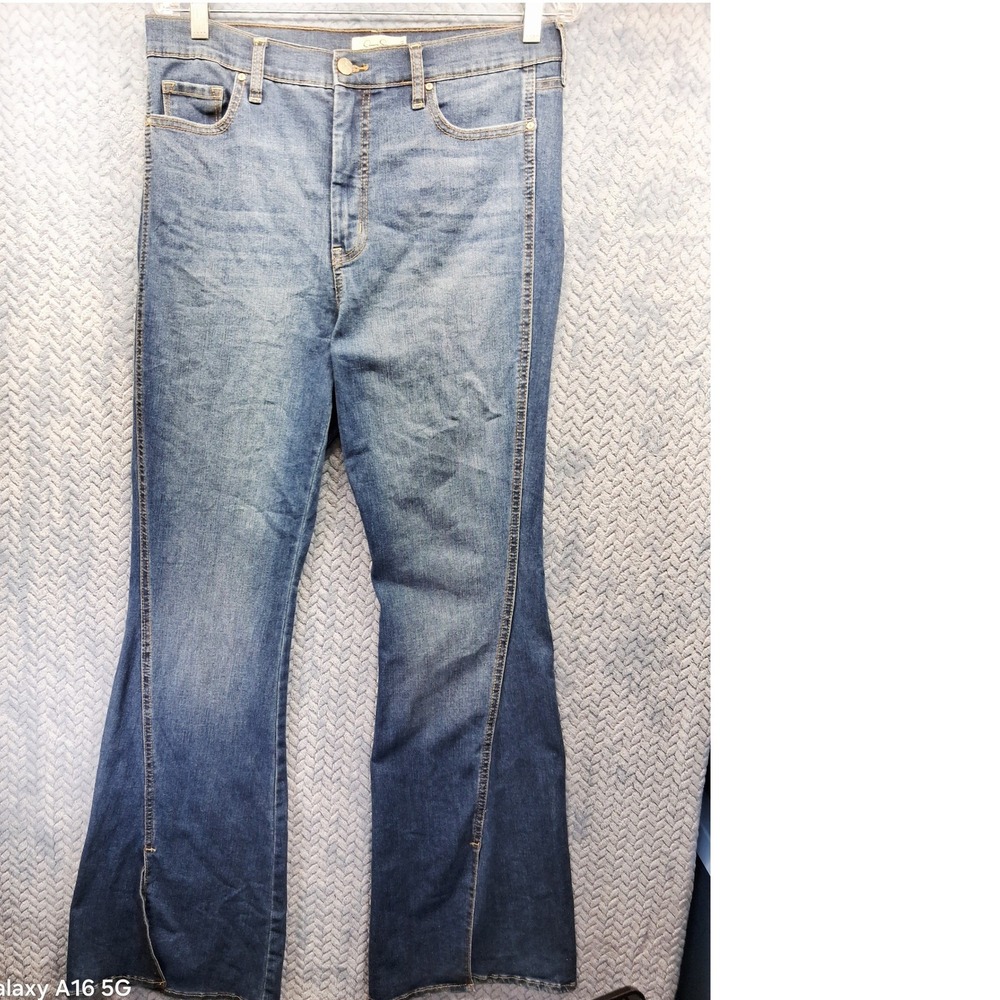 Jessica Simpson Womens High Rise Flare Jeans Seam Detail 12/31 Cowgirl Boot Cut
